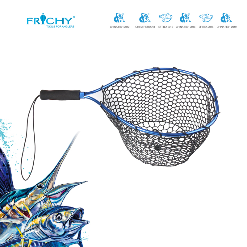 XN131 Fly Fishing Landing Net With Soft Silicone Mesh